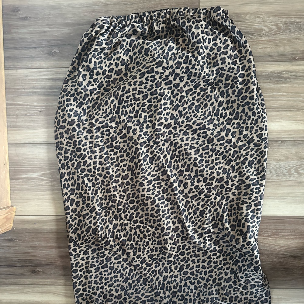 Maternity XS Target silky material Leopard Print Midi Skirt - Tan and Black